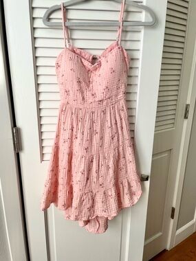 Mooloola Tiered Mini Tabatha Sundress Cotton Gauze Floral Print  Girls Size 12